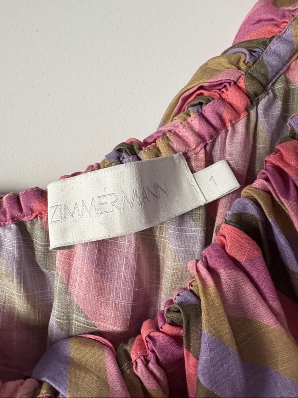 Zimmerman POPPY COTTON ASYMMETRIC FRILL DRESS - Picture 3 of 3